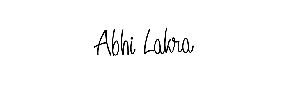 Use a signature maker to create a handwritten signature online. With this signature software, you can design (Angelique-Rose-font-FFP) your own signature for name Abhi Lakra. Abhi Lakra signature style 5 images and pictures png