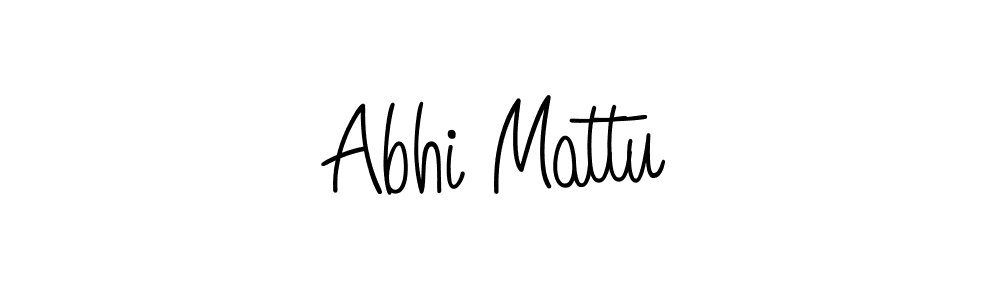 You should practise on your own different ways (Angelique-Rose-font-FFP) to write your name (Abhi Mattu) in signature. don't let someone else do it for you. Abhi Mattu signature style 5 images and pictures png