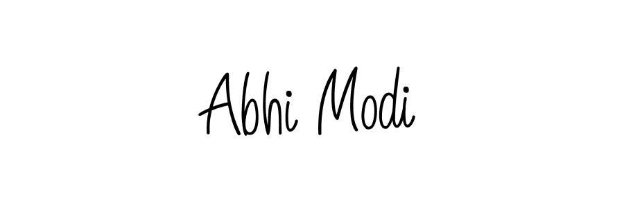 Create a beautiful signature design for name Abhi Modi. With this signature (Angelique-Rose-font-FFP) fonts, you can make a handwritten signature for free. Abhi Modi signature style 5 images and pictures png