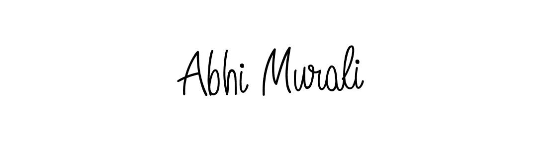 You should practise on your own different ways (Angelique-Rose-font-FFP) to write your name (Abhi Murali) in signature. don't let someone else do it for you. Abhi Murali signature style 5 images and pictures png