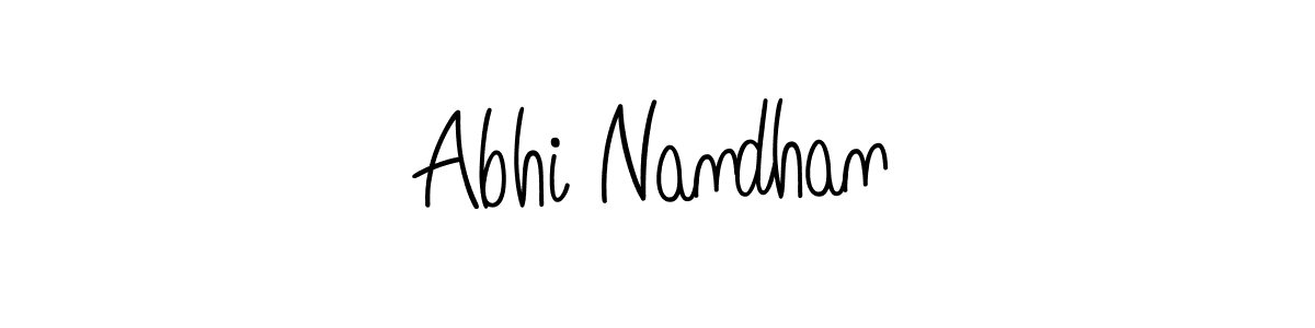Design your own signature with our free online signature maker. With this signature software, you can create a handwritten (Angelique-Rose-font-FFP) signature for name Abhi Nandhan. Abhi Nandhan signature style 5 images and pictures png