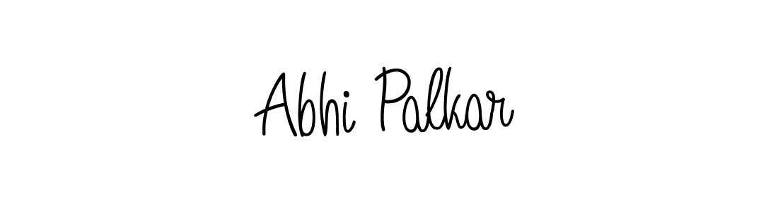 Use a signature maker to create a handwritten signature online. With this signature software, you can design (Angelique-Rose-font-FFP) your own signature for name Abhi Palkar. Abhi Palkar signature style 5 images and pictures png