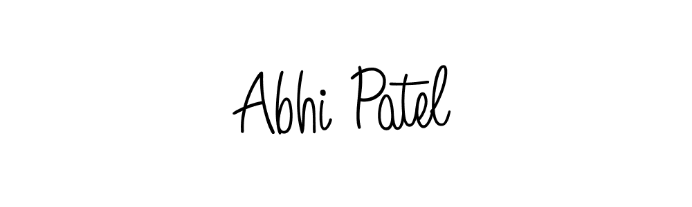 Make a beautiful signature design for name Abhi Patel. With this signature (Angelique-Rose-font-FFP) style, you can create a handwritten signature for free. Abhi Patel signature style 5 images and pictures png