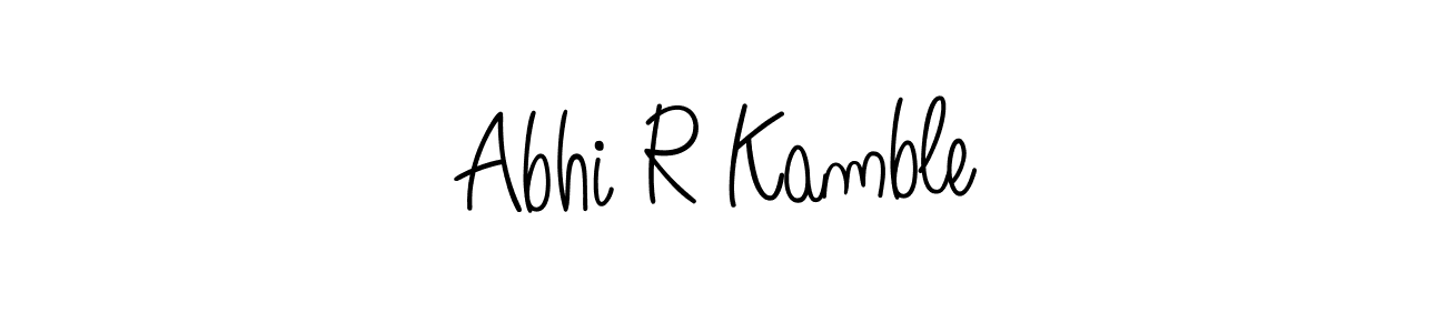 Design your own signature with our free online signature maker. With this signature software, you can create a handwritten (Angelique-Rose-font-FFP) signature for name Abhi R Kamble. Abhi R Kamble signature style 5 images and pictures png