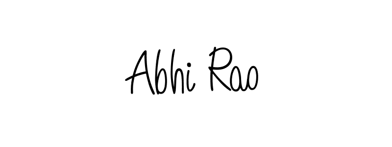 Make a beautiful signature design for name Abhi Rao. With this signature (Angelique-Rose-font-FFP) style, you can create a handwritten signature for free. Abhi Rao signature style 5 images and pictures png
