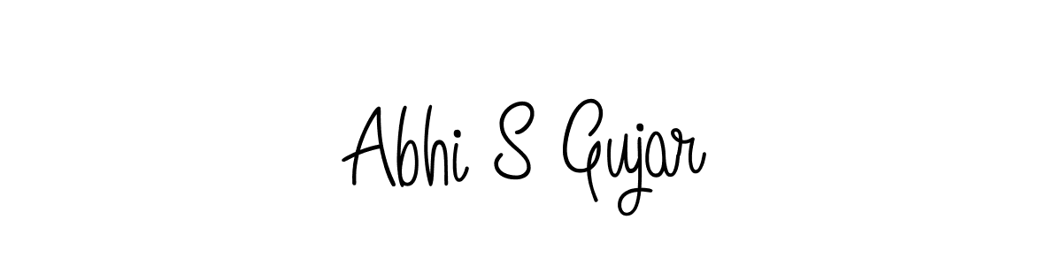 How to make Abhi S Gujar name signature. Use Angelique-Rose-font-FFP style for creating short signs online. This is the latest handwritten sign. Abhi S Gujar signature style 5 images and pictures png