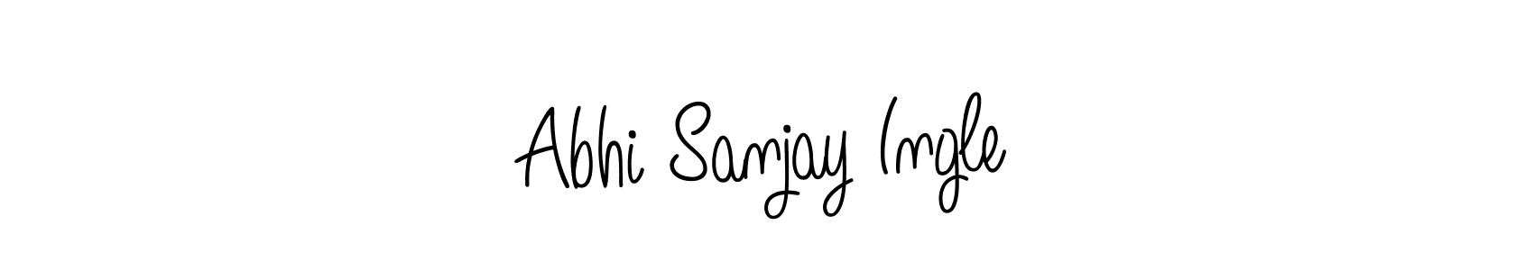 How to make Abhi Sanjay Ingle name signature. Use Angelique-Rose-font-FFP style for creating short signs online. This is the latest handwritten sign. Abhi Sanjay Ingle signature style 5 images and pictures png