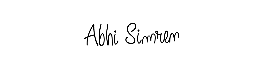 Also You can easily find your signature by using the search form. We will create Abhi Simren name handwritten signature images for you free of cost using Angelique-Rose-font-FFP sign style. Abhi Simren signature style 5 images and pictures png