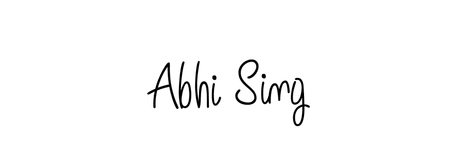 You should practise on your own different ways (Angelique-Rose-font-FFP) to write your name (Abhi Sing) in signature. don't let someone else do it for you. Abhi Sing signature style 5 images and pictures png