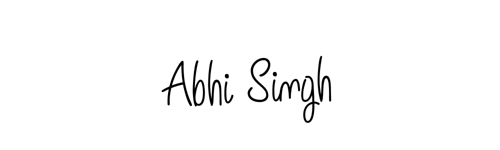 You should practise on your own different ways (Angelique-Rose-font-FFP) to write your name (Abhi Singh) in signature. don't let someone else do it for you. Abhi Singh signature style 5 images and pictures png