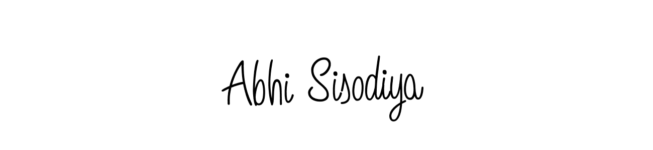 How to make Abhi Sisodiya name signature. Use Angelique-Rose-font-FFP style for creating short signs online. This is the latest handwritten sign. Abhi Sisodiya signature style 5 images and pictures png