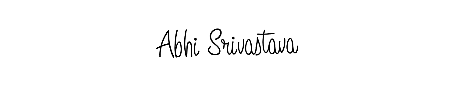 You should practise on your own different ways (Angelique-Rose-font-FFP) to write your name (Abhi Srivastava) in signature. don't let someone else do it for you. Abhi Srivastava signature style 5 images and pictures png