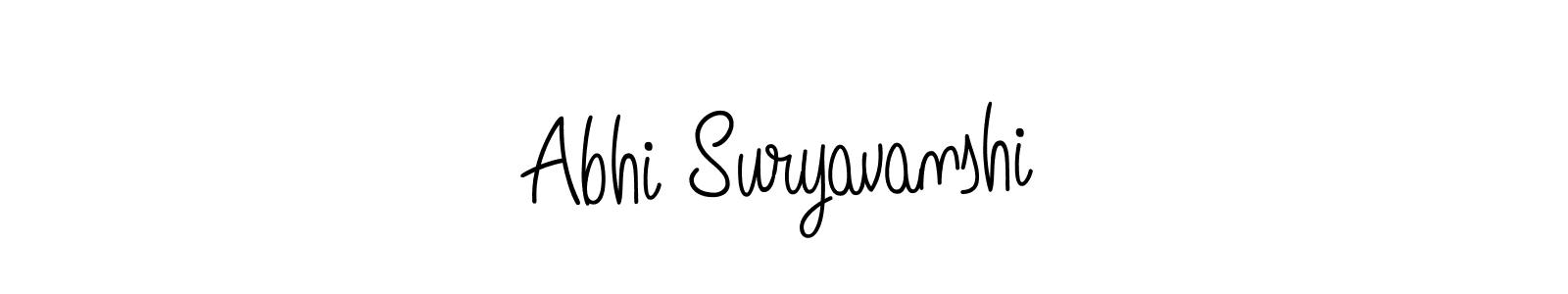 Create a beautiful signature design for name Abhi Suryavanshi. With this signature (Angelique-Rose-font-FFP) fonts, you can make a handwritten signature for free. Abhi Suryavanshi signature style 5 images and pictures png