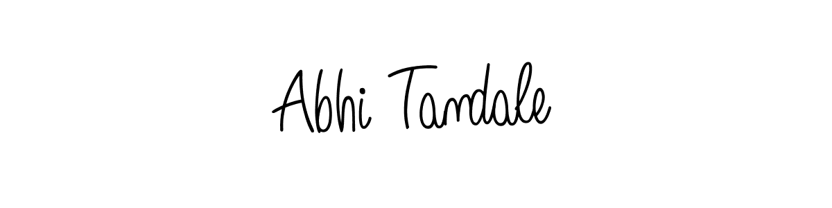 The best way (Angelique-Rose-font-FFP) to make a short signature is to pick only two or three words in your name. The name Abhi Tandale include a total of six letters. For converting this name. Abhi Tandale signature style 5 images and pictures png