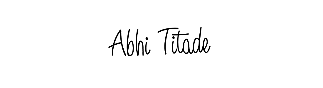 Also You can easily find your signature by using the search form. We will create Abhi Titade name handwritten signature images for you free of cost using Angelique-Rose-font-FFP sign style. Abhi Titade signature style 5 images and pictures png