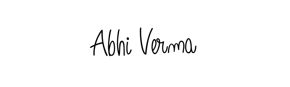 How to make Abhi Verma name signature. Use Angelique-Rose-font-FFP style for creating short signs online. This is the latest handwritten sign. Abhi Verma signature style 5 images and pictures png