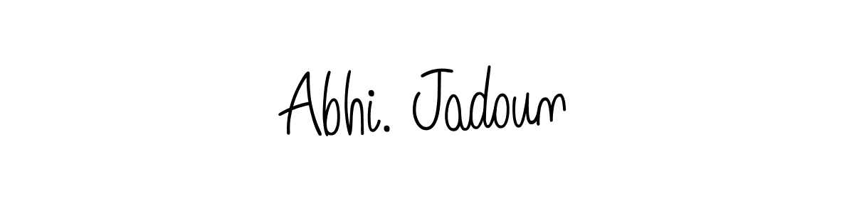Abhi. Jadoun stylish signature style. Best Handwritten Sign (Angelique-Rose-font-FFP) for my name. Handwritten Signature Collection Ideas for my name Abhi. Jadoun. Abhi. Jadoun signature style 5 images and pictures png