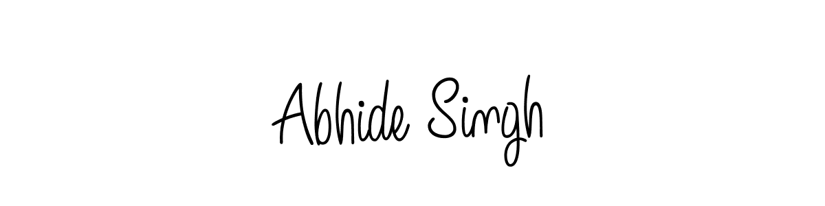 Make a beautiful signature design for name Abhide Singh. With this signature (Angelique-Rose-font-FFP) style, you can create a handwritten signature for free. Abhide Singh signature style 5 images and pictures png