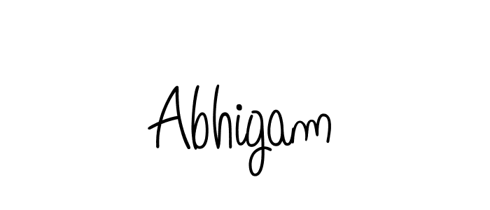 How to make Abhigam name signature. Use Angelique-Rose-font-FFP style for creating short signs online. This is the latest handwritten sign. Abhigam signature style 5 images and pictures png