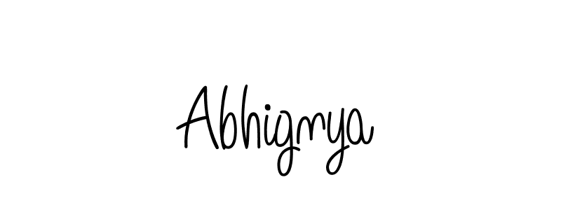 Make a beautiful signature design for name Abhignya. With this signature (Angelique-Rose-font-FFP) style, you can create a handwritten signature for free. Abhignya signature style 5 images and pictures png