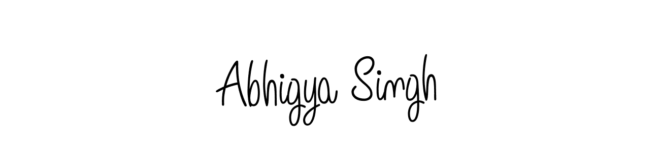 Design your own signature with our free online signature maker. With this signature software, you can create a handwritten (Angelique-Rose-font-FFP) signature for name Abhigya Singh. Abhigya Singh signature style 5 images and pictures png