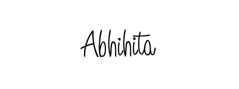 The best way (Angelique-Rose-font-FFP) to make a short signature is to pick only two or three words in your name. The name Abhihita include a total of six letters. For converting this name. Abhihita signature style 5 images and pictures png