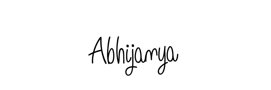Design your own signature with our free online signature maker. With this signature software, you can create a handwritten (Angelique-Rose-font-FFP) signature for name Abhijanya. Abhijanya signature style 5 images and pictures png