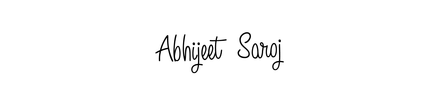 Make a beautiful signature design for name Abhijeet  Saroj. With this signature (Angelique-Rose-font-FFP) style, you can create a handwritten signature for free. Abhijeet  Saroj signature style 5 images and pictures png