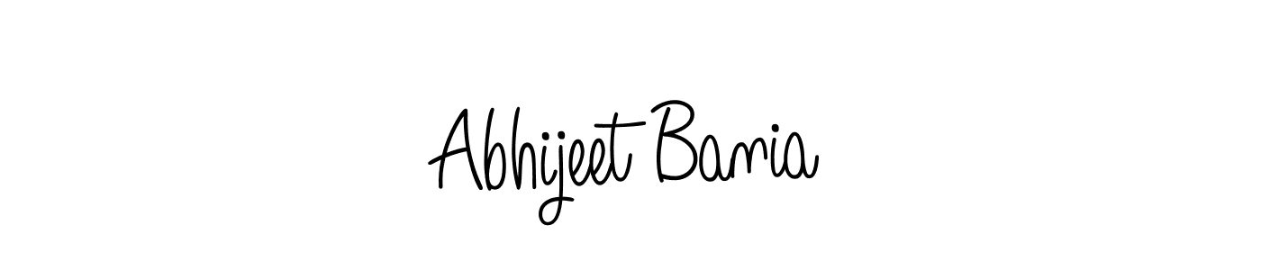 Also You can easily find your signature by using the search form. We will create Abhijeet Bania name handwritten signature images for you free of cost using Angelique-Rose-font-FFP sign style. Abhijeet Bania signature style 5 images and pictures png