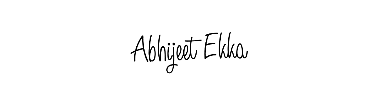 How to make Abhijeet Ekka name signature. Use Angelique-Rose-font-FFP style for creating short signs online. This is the latest handwritten sign. Abhijeet Ekka signature style 5 images and pictures png