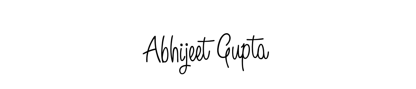 You should practise on your own different ways (Angelique-Rose-font-FFP) to write your name (Abhijeet Gupta) in signature. don't let someone else do it for you. Abhijeet Gupta signature style 5 images and pictures png