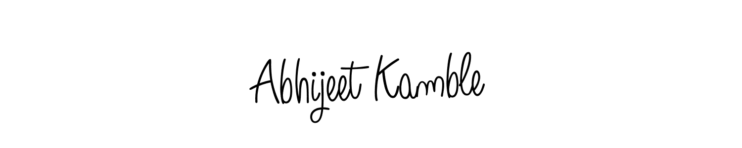 Design your own signature with our free online signature maker. With this signature software, you can create a handwritten (Angelique-Rose-font-FFP) signature for name Abhijeet Kamble. Abhijeet Kamble signature style 5 images and pictures png