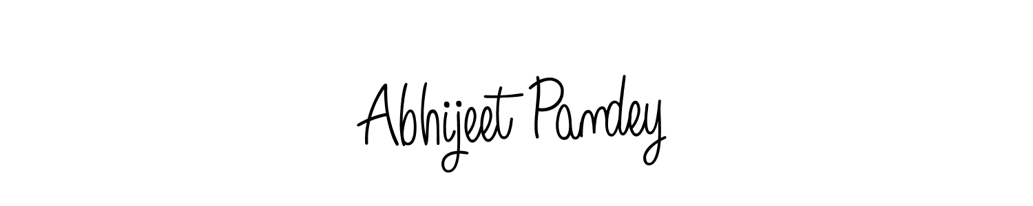 How to make Abhijeet Pandey name signature. Use Angelique-Rose-font-FFP style for creating short signs online. This is the latest handwritten sign. Abhijeet Pandey signature style 5 images and pictures png