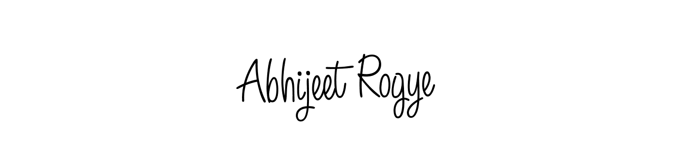 The best way (Angelique-Rose-font-FFP) to make a short signature is to pick only two or three words in your name. The name Abhijeet Rogye include a total of six letters. For converting this name. Abhijeet Rogye signature style 5 images and pictures png