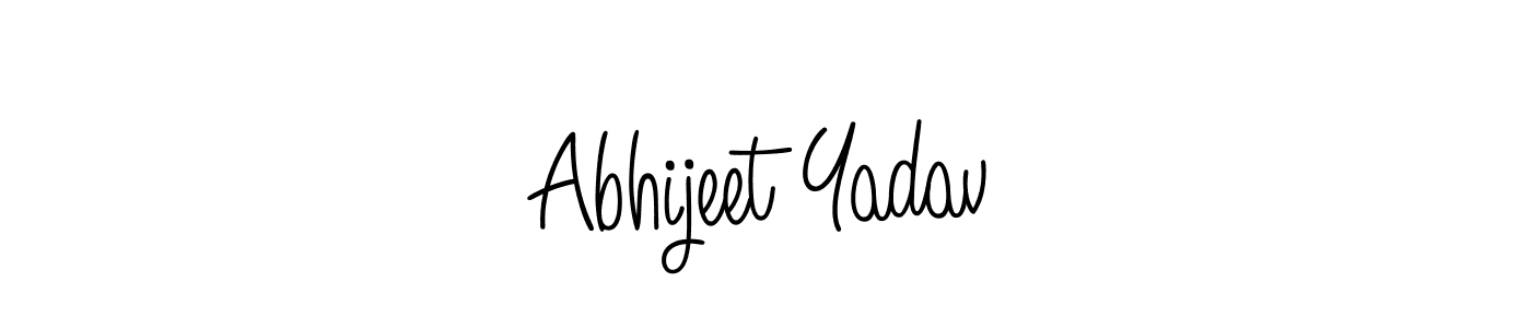 How to make Abhijeet Yadav name signature. Use Angelique-Rose-font-FFP style for creating short signs online. This is the latest handwritten sign. Abhijeet Yadav signature style 5 images and pictures png