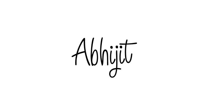 Use a signature maker to create a handwritten signature online. With this signature software, you can design (Angelique-Rose-font-FFP) your own signature for name Abhijit. Abhijit signature style 5 images and pictures png
