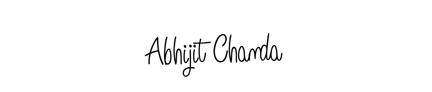 You should practise on your own different ways (Angelique-Rose-font-FFP) to write your name (Abhijit Chanda) in signature. don't let someone else do it for you. Abhijit Chanda signature style 5 images and pictures png