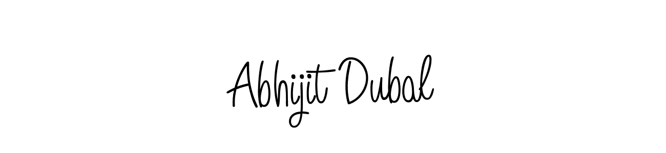 Design your own signature with our free online signature maker. With this signature software, you can create a handwritten (Angelique-Rose-font-FFP) signature for name Abhijit Dubal. Abhijit Dubal signature style 5 images and pictures png