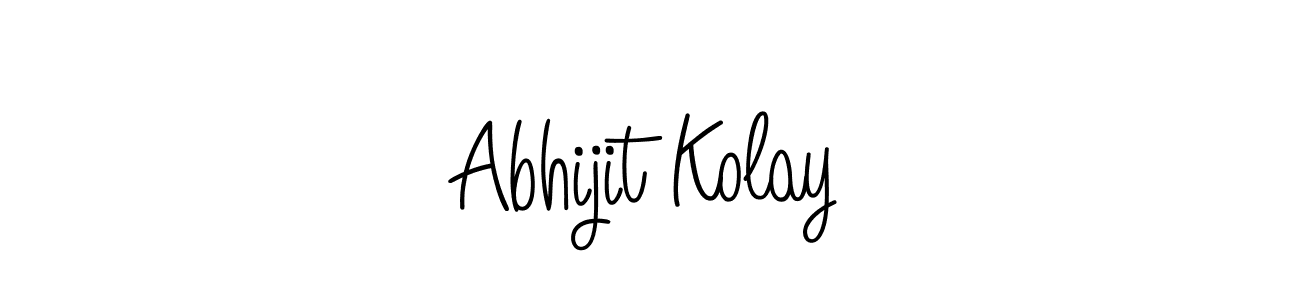 Use a signature maker to create a handwritten signature online. With this signature software, you can design (Angelique-Rose-font-FFP) your own signature for name Abhijit Kolay. Abhijit Kolay signature style 5 images and pictures png