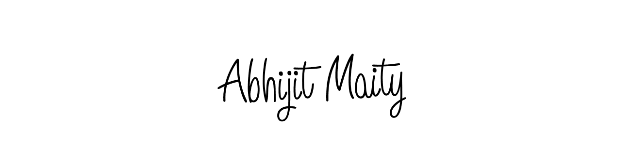 The best way (Angelique-Rose-font-FFP) to make a short signature is to pick only two or three words in your name. The name Abhijit Maity include a total of six letters. For converting this name. Abhijit Maity signature style 5 images and pictures png