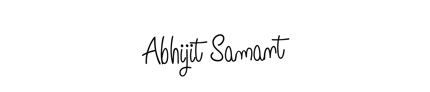 How to make Abhijit Samant name signature. Use Angelique-Rose-font-FFP style for creating short signs online. This is the latest handwritten sign. Abhijit Samant signature style 5 images and pictures png