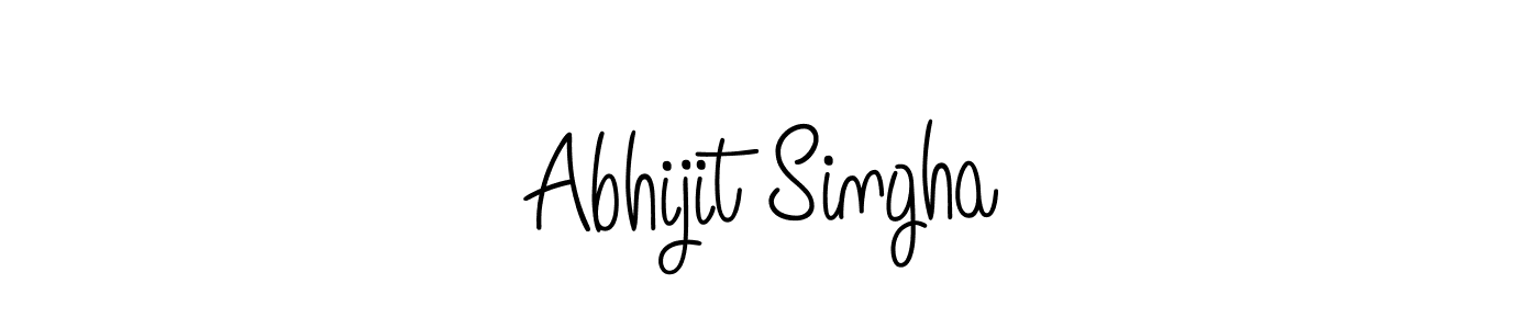 The best way (Angelique-Rose-font-FFP) to make a short signature is to pick only two or three words in your name. The name Abhijit Singha include a total of six letters. For converting this name. Abhijit Singha signature style 5 images and pictures png