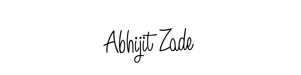 You should practise on your own different ways (Angelique-Rose-font-FFP) to write your name (Abhijit Zade) in signature. don't let someone else do it for you. Abhijit Zade signature style 5 images and pictures png