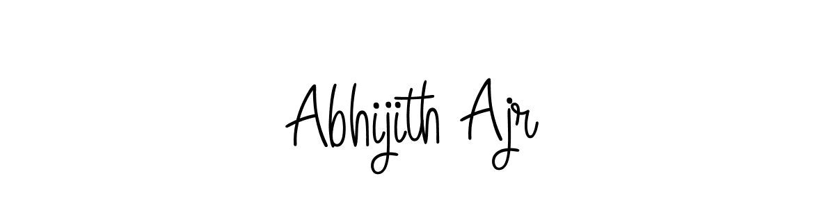 Also we have Abhijith Ajr name is the best signature style. Create professional handwritten signature collection using Angelique-Rose-font-FFP autograph style. Abhijith Ajr signature style 5 images and pictures png