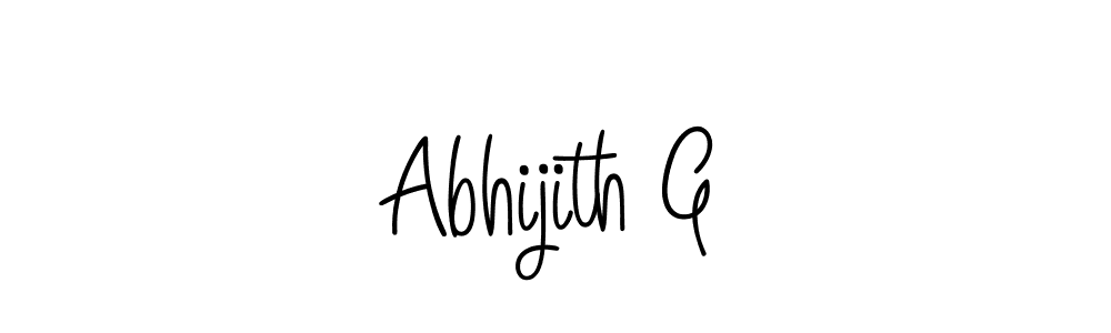 Make a beautiful signature design for name Abhijith G. With this signature (Angelique-Rose-font-FFP) style, you can create a handwritten signature for free. Abhijith G signature style 5 images and pictures png