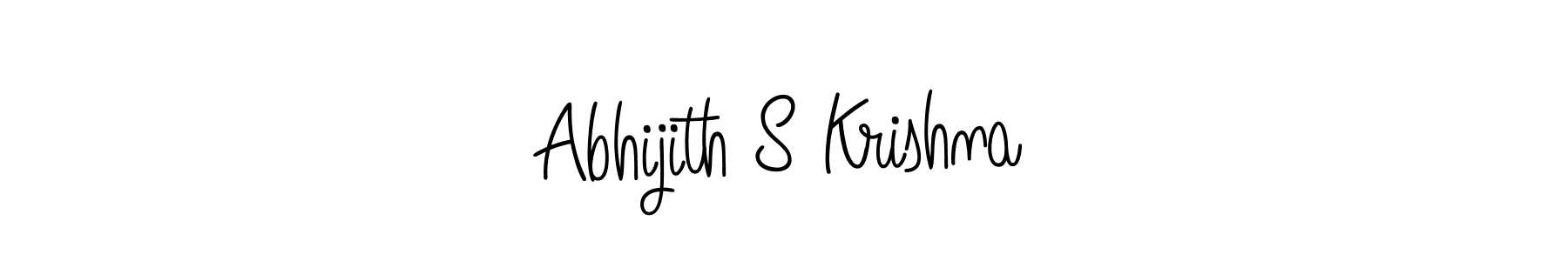 Design your own signature with our free online signature maker. With this signature software, you can create a handwritten (Angelique-Rose-font-FFP) signature for name Abhijith S Krishna. Abhijith S Krishna signature style 5 images and pictures png