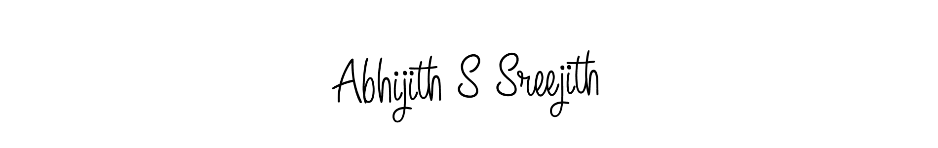 Make a beautiful signature design for name Abhijith S Sreejith. With this signature (Angelique-Rose-font-FFP) style, you can create a handwritten signature for free. Abhijith S Sreejith signature style 5 images and pictures png