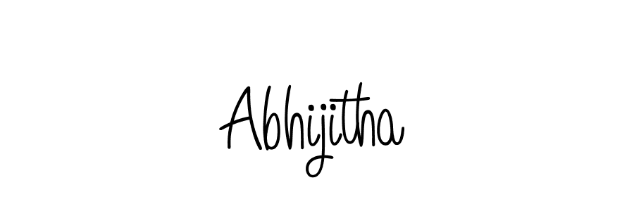 The best way (Angelique-Rose-font-FFP) to make a short signature is to pick only two or three words in your name. The name Abhijitha include a total of six letters. For converting this name. Abhijitha signature style 5 images and pictures png