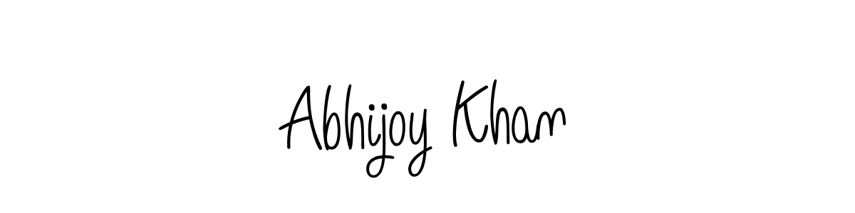 How to make Abhijoy Khan name signature. Use Angelique-Rose-font-FFP style for creating short signs online. This is the latest handwritten sign. Abhijoy Khan signature style 5 images and pictures png
