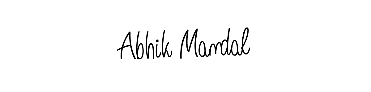 You should practise on your own different ways (Angelique-Rose-font-FFP) to write your name (Abhik Mandal) in signature. don't let someone else do it for you. Abhik Mandal signature style 5 images and pictures png